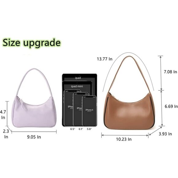 Women Coffee&black Imported Polyester Leather Zipper Closure Mini Tote Handbag - Picture 4 of 8
